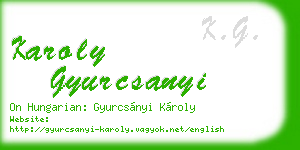 karoly gyurcsanyi business card